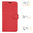 Leather Wallet Case & Card Holder Pouch for Huawei Y5 (2017) - Red
